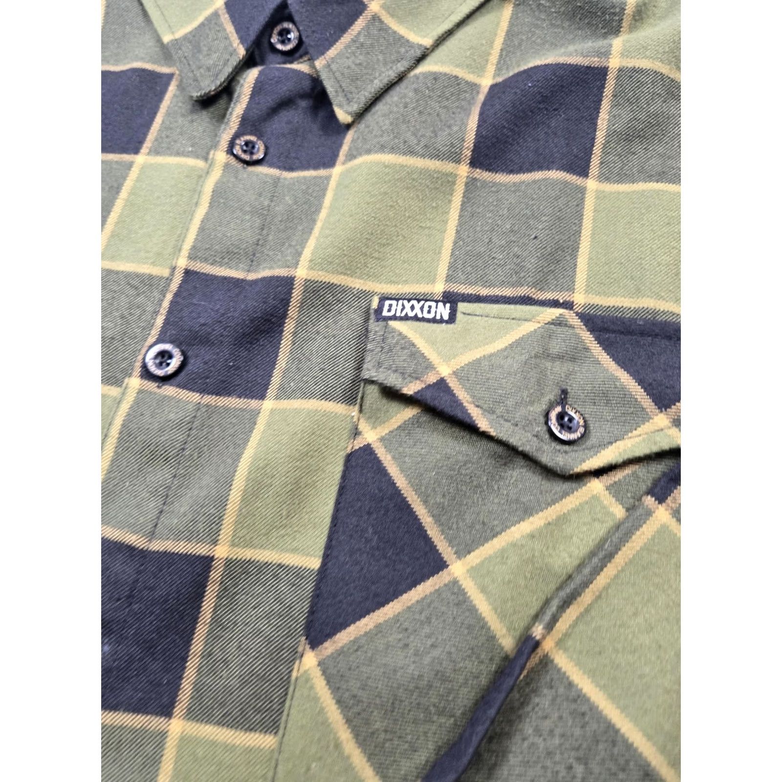 Vintage Dixxon The .223 Flannel Shirt Mens 4XL Green Black Plaid Long Sleeve Button-Up | Polyester | Button Closure | Pockets | 2 Chest Pockets | Mens Size US XXL / EU 58 / 5 - 3 Thumbnail