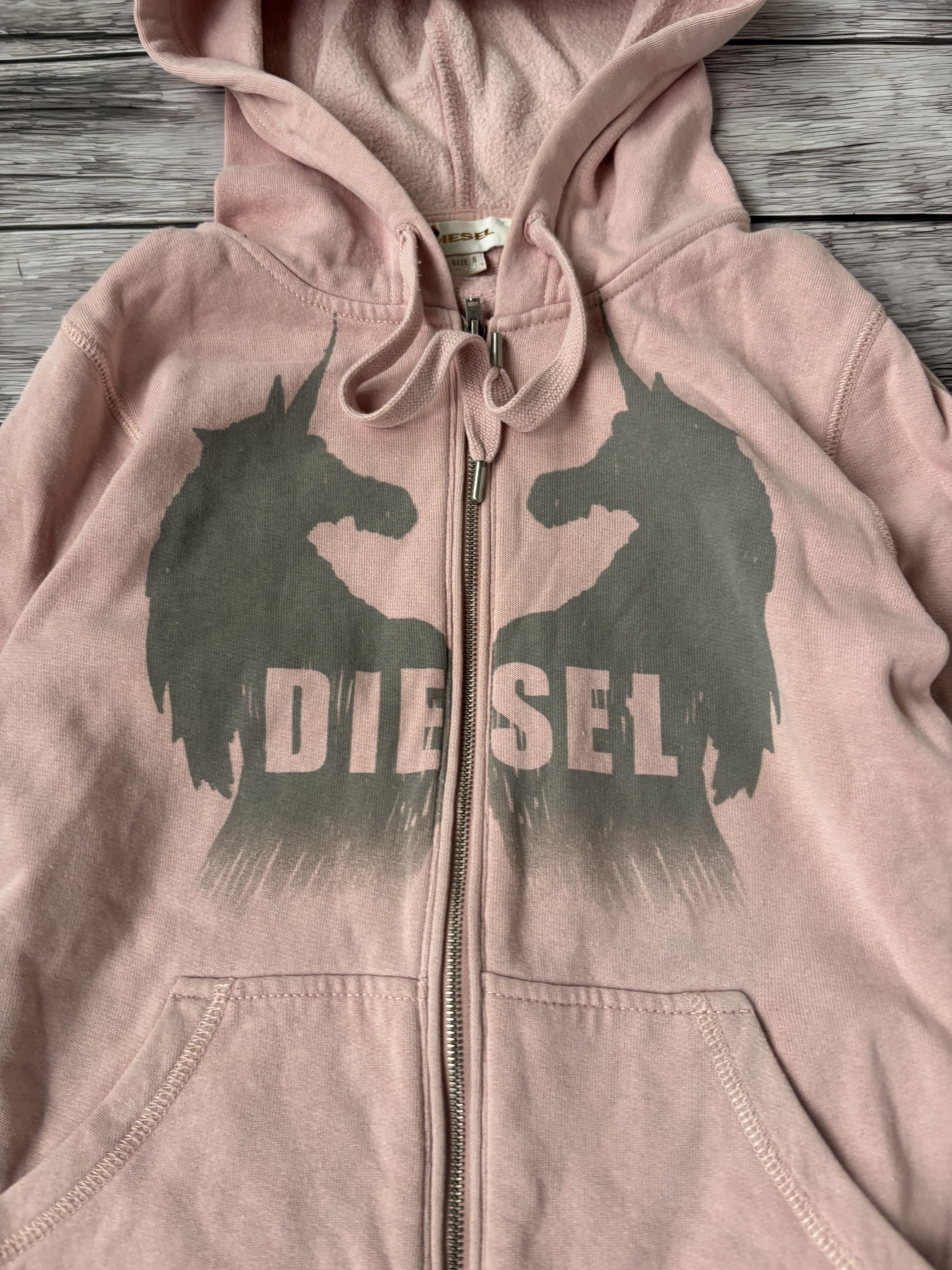 Diesel VTG CROPPED Y2K ED HARDY STYLE STREETWEAR DIESEL HOODIE Size S / US 4 / IT 40 - 3 Thumbnail
