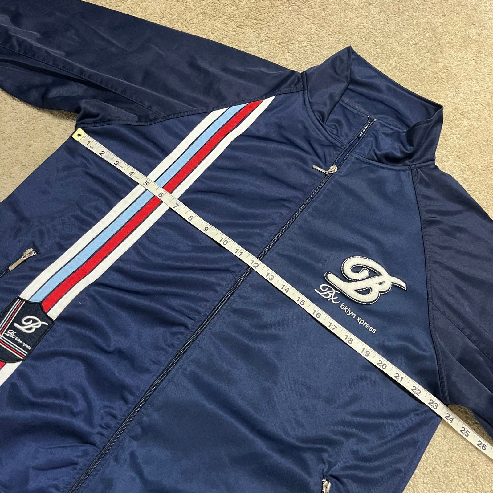 Other Brooklyn Express Y2K Baby Blue/Red Striped Track Jacket XL Size US XL / EU 56 / 4 - 6 Thumbnail