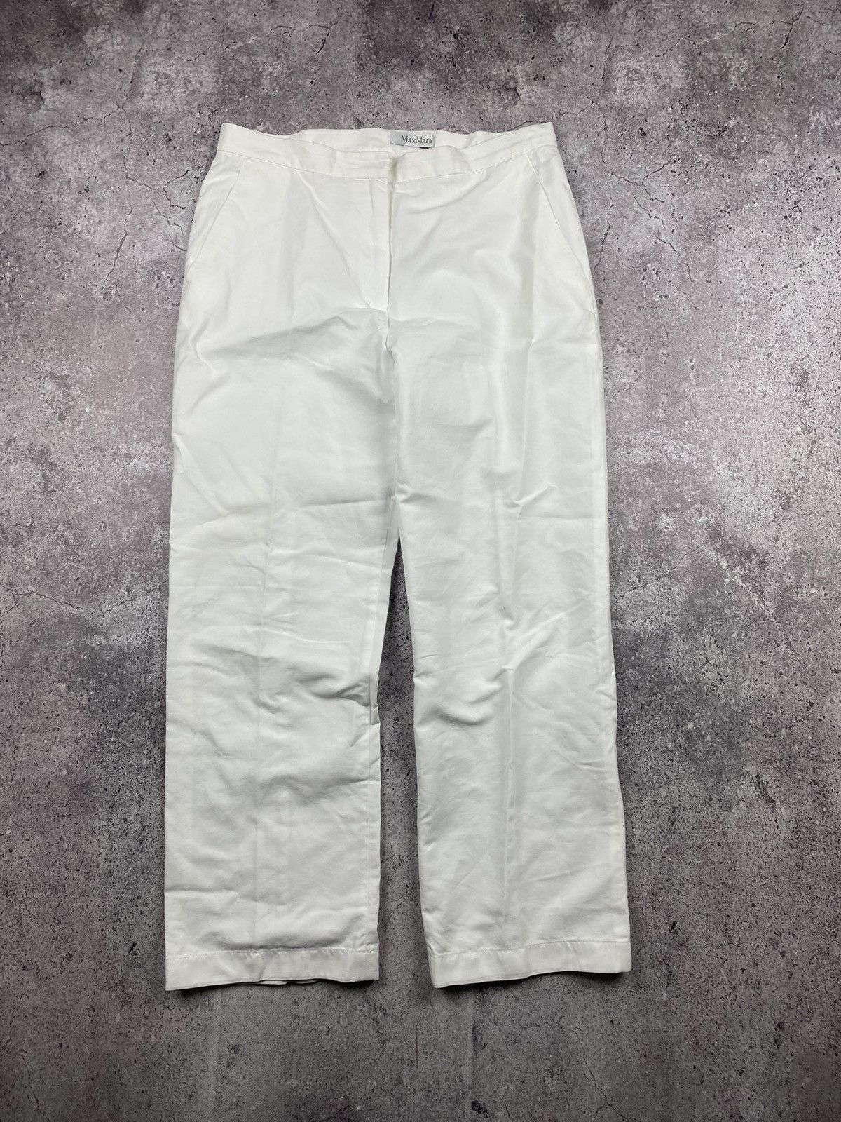 Max Mara × Vintage Vintage MaxMara Lilac Relaxed Fit Wide Leg Pants Size 32" / US 10 / IT 46 - 1 Thumbnail