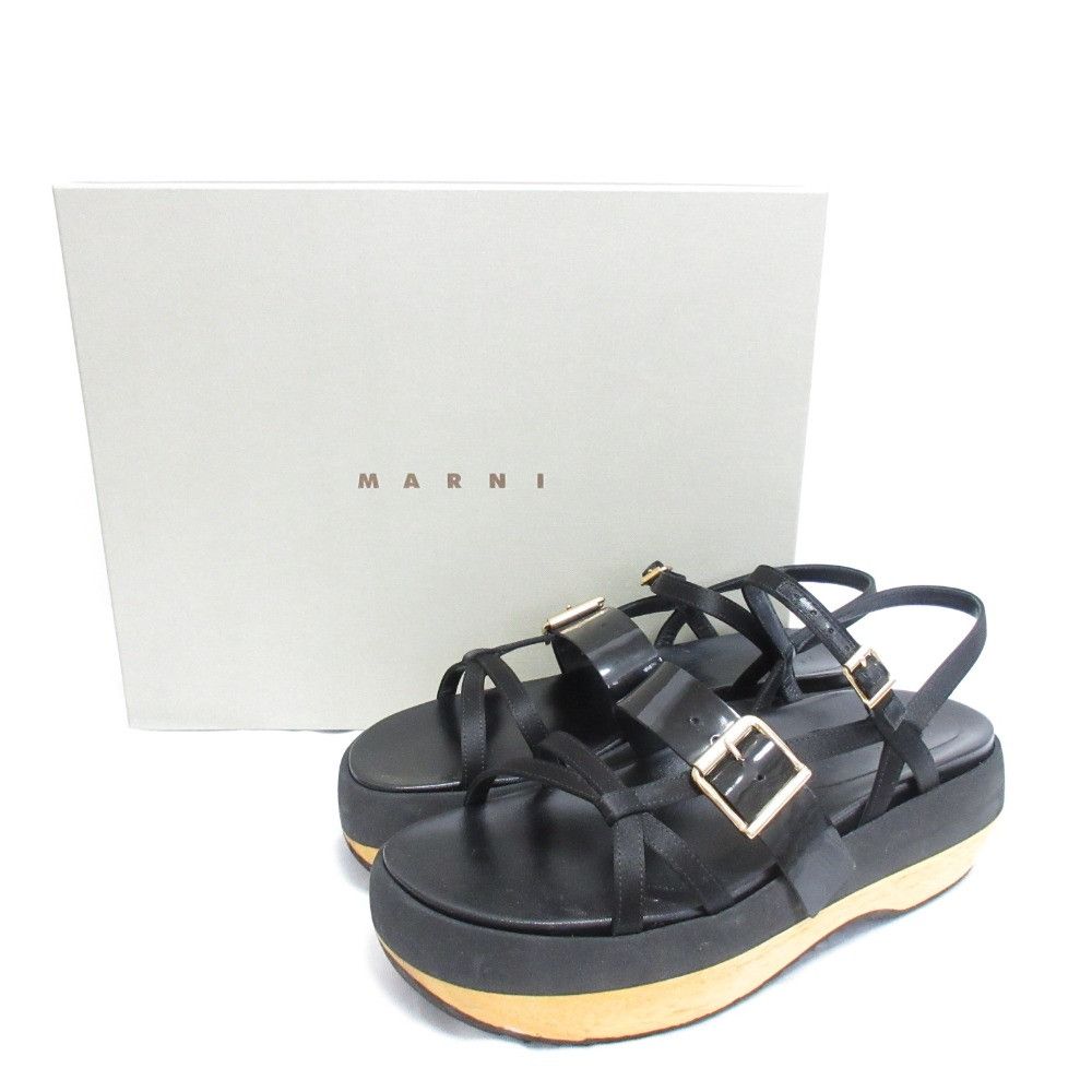 Marni Marni Marni Patent Leather Flat Sandals Enamel Shoes DUTY FREE for USA Size ONE SIZE - 1 Thumbnail