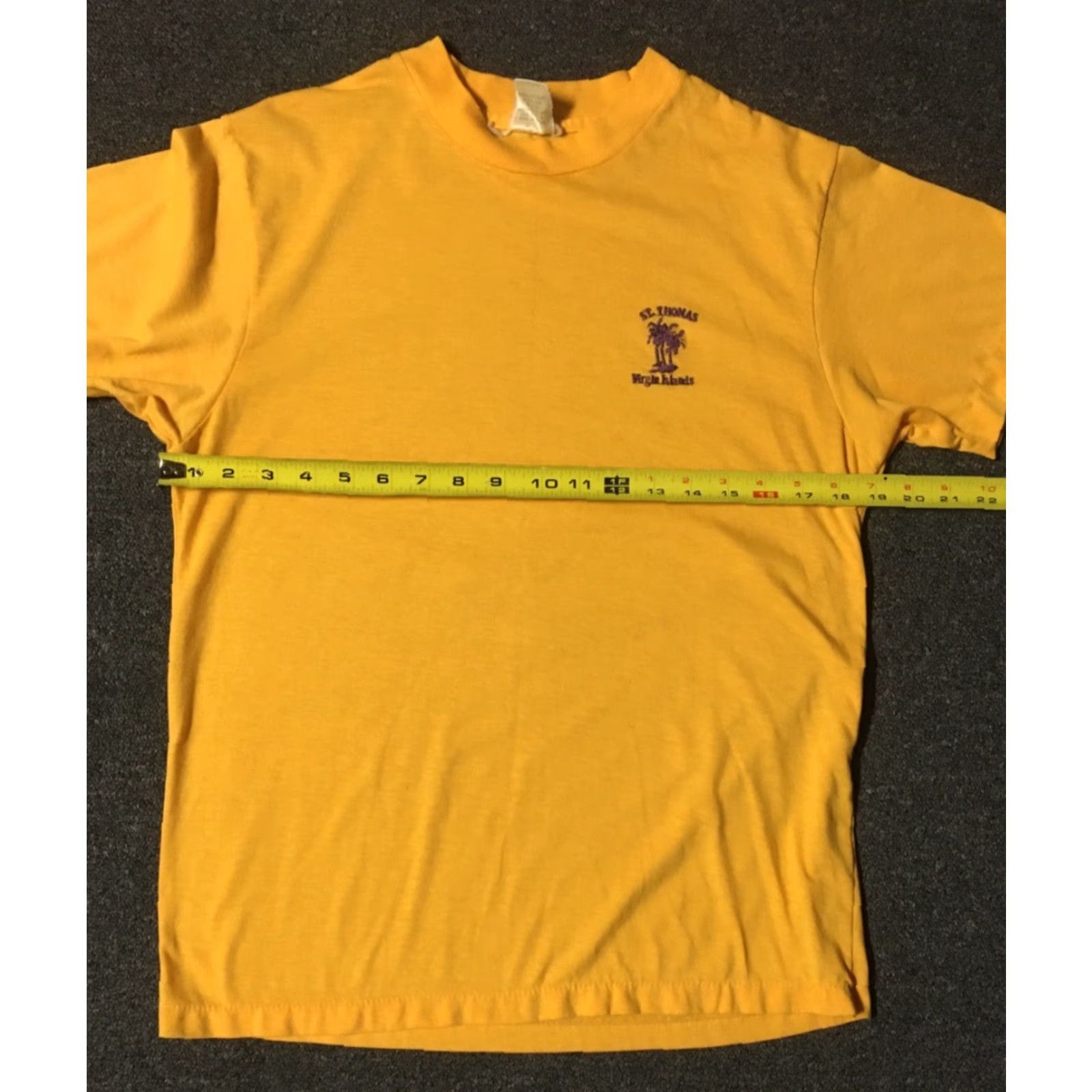 Vintage VINTAGE Virgin Islands 80s Faded Shirt M Yellow Single Stitch T-Shirt Beach Grunge Surf Skate 90s USA Mens Size US M / EU 48-50 / 2 - 7 Thumbnail
