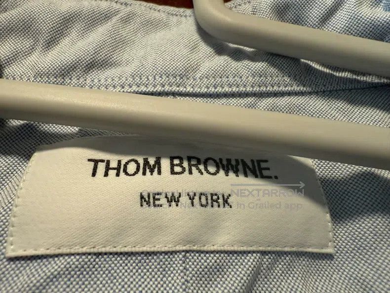 Thom Browne Thom Browne Classic Oxford Cloth Simple Cotton Long Sleeve Size US S / EU 44-46 / 1 - 4 Thumbnail