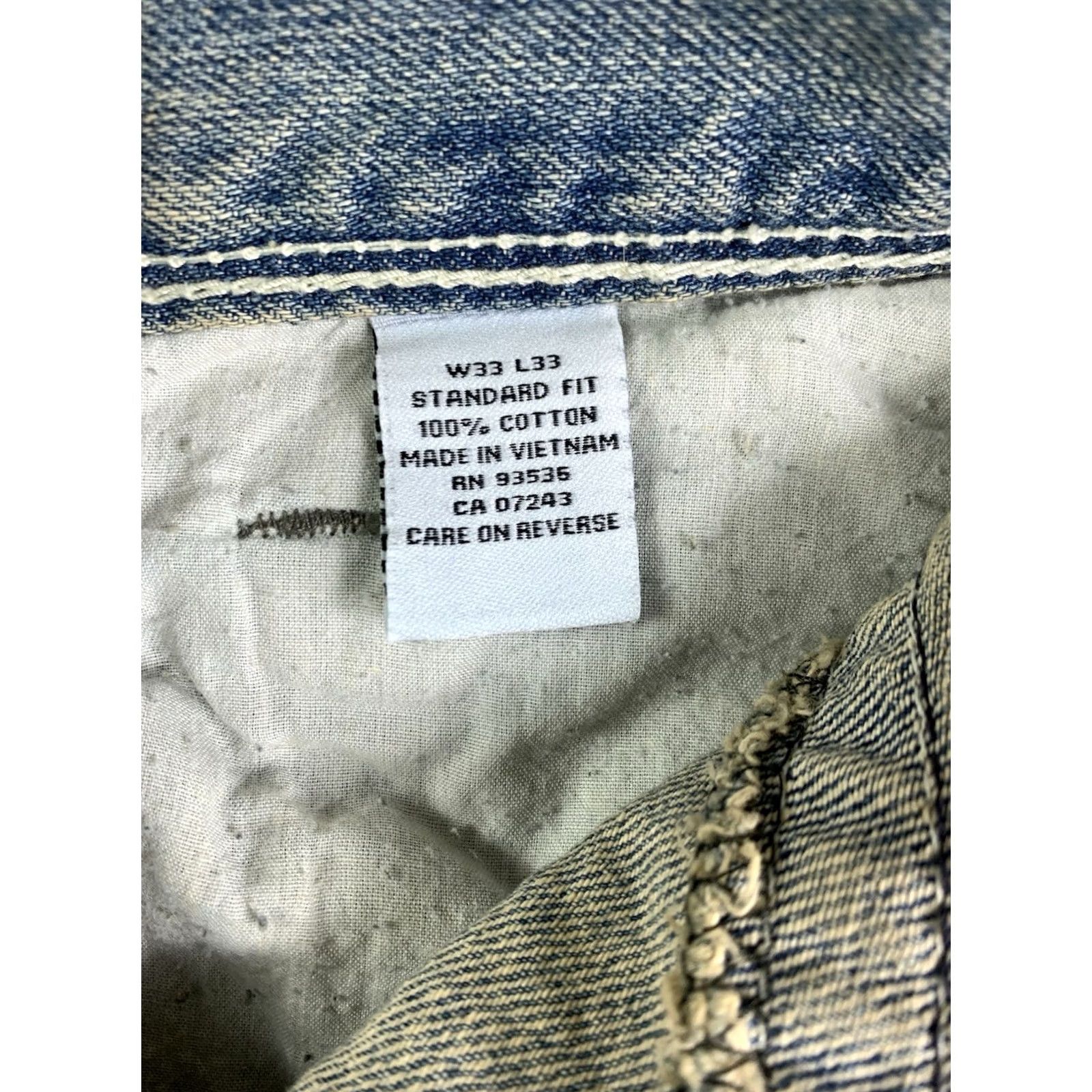 Marcs VINTAGE Marc Ecko Jeans Men's 33x33 Blue Embroidered Y2K Fits 32x32 NWT Size US 33 - 8 Thumbnail