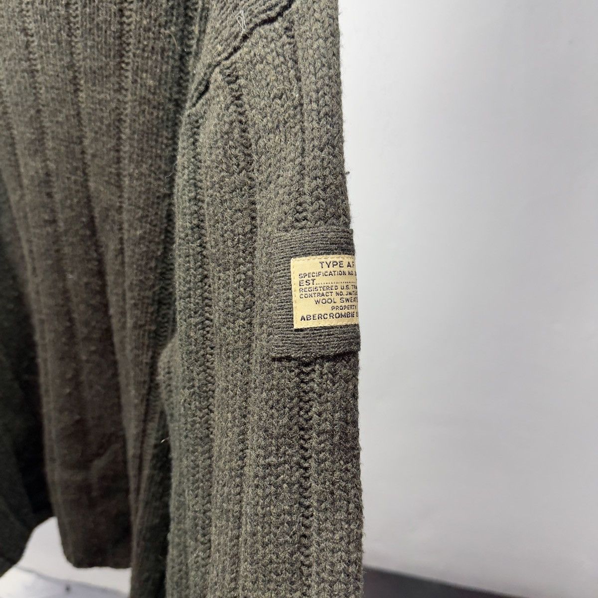 Vintage Vintage Abercrombie Dark Green Wool Sweater ERD Grunge RRL Size US L / EU 52-54 / 3 - 4 Thumbnail