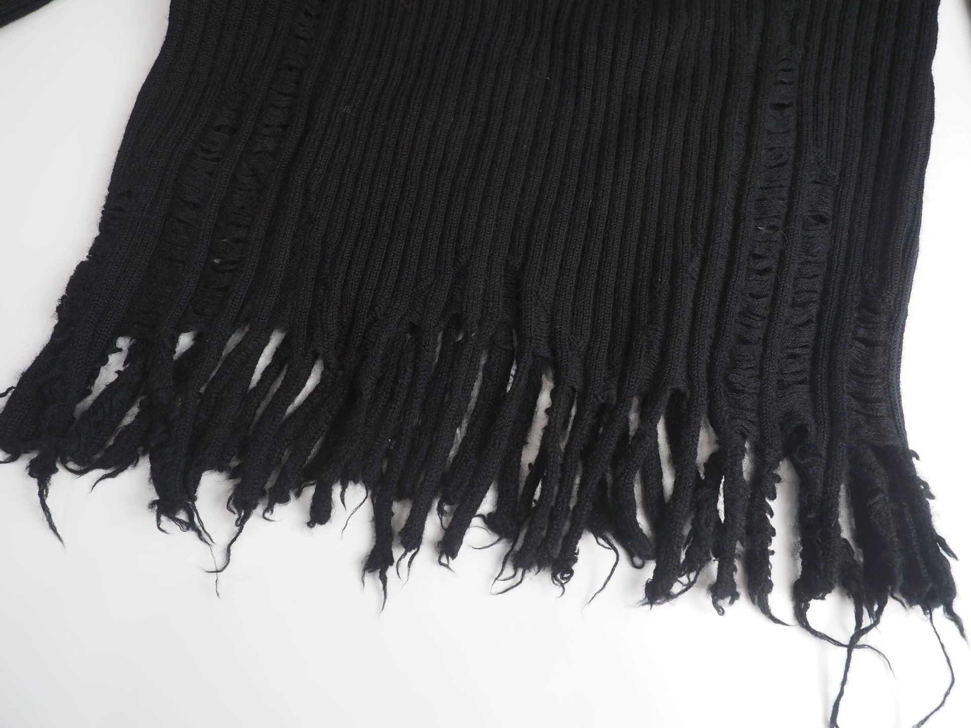 Balmain Balmain Black Distressed Fringe Women's Sweater Size 34 Size XS / US 0-2 / IT 36-38 - 6 Thumbnail
