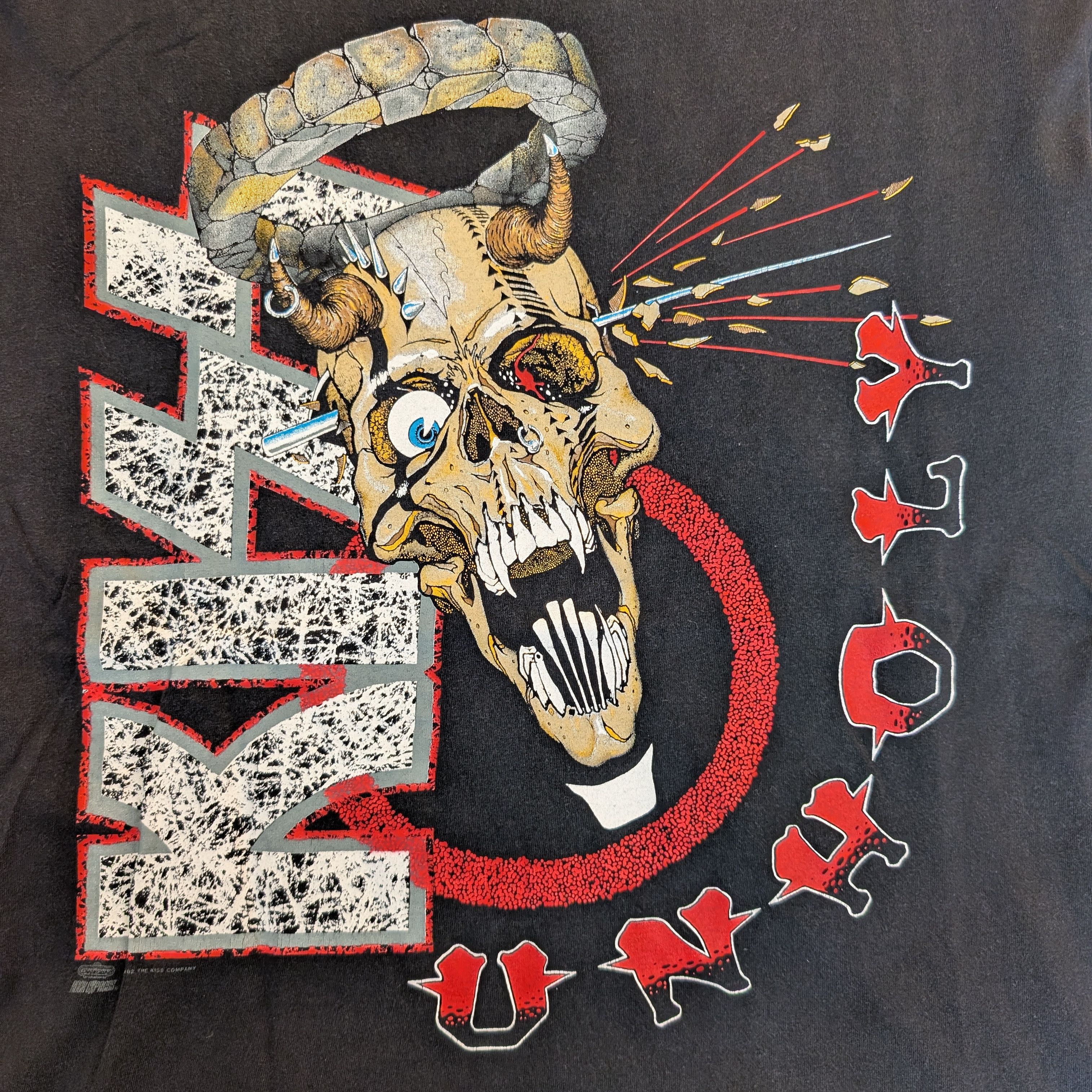 Vintage Vintage 1992 KISS Unholy Tshirt Size US L / EU 52-54 / 3 - 2 Thumbnail