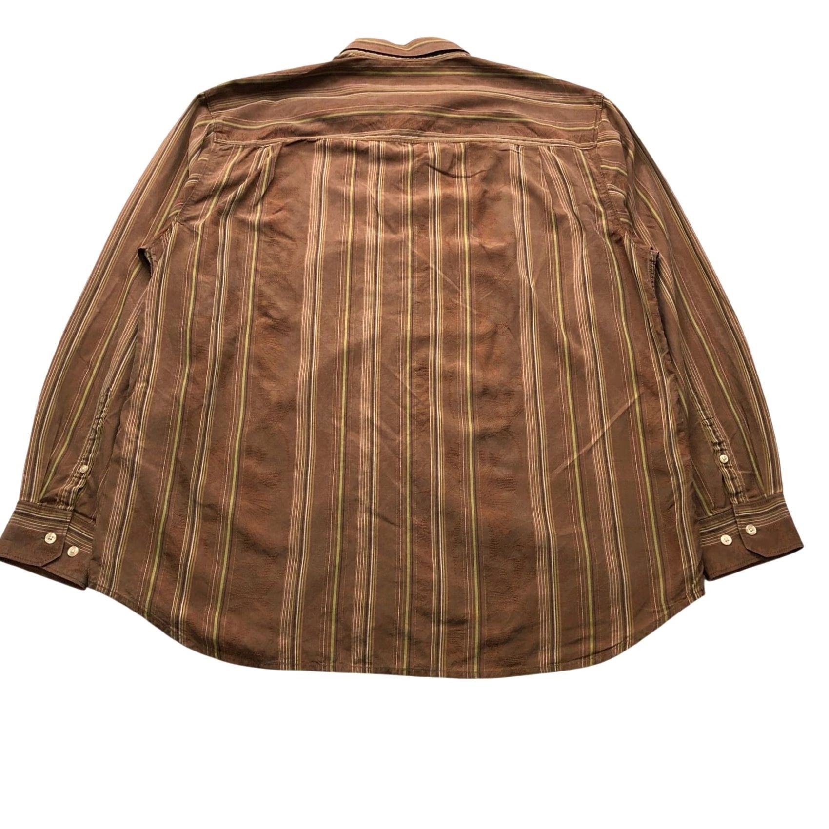 Tommy Bahama Tommy Bahama Button Up Dress Shirt Striped Long Sleeve Mens Large L Brown Size 42R - 2 Thumbnail