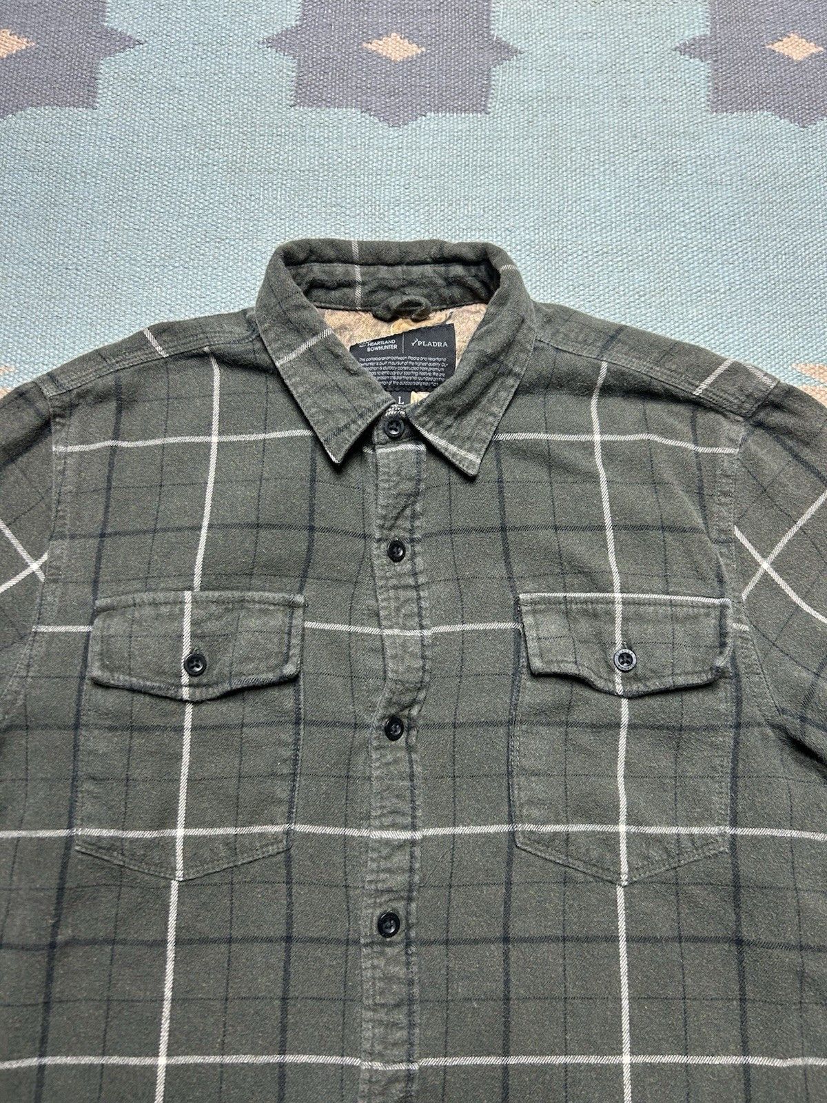 Vintage Pladra flannel shirt heartland bowhunter plaid camo large Size US L / EU 52-54 / 3 - 3 Thumbnail