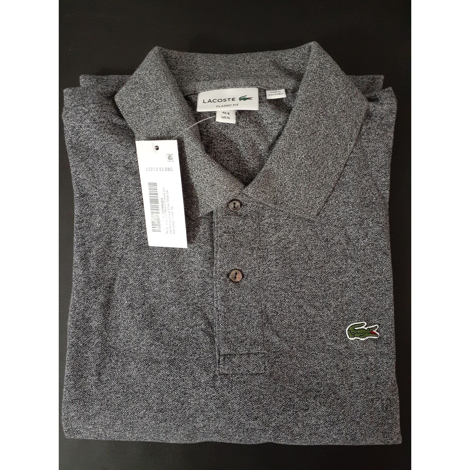 Lacoste Lacoste Men's Classic Long Sleeve Pique Polo Shirt Gray XL Size US XL / EU 56 / 4 - 2 Thumbnail