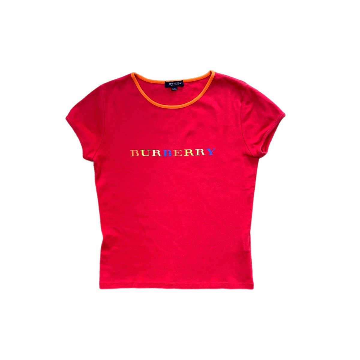 Burberry Vintage Red Burberry Spellout T Shirt Size XS / US 0-2 / IT 36-38 - 6 Thumbnail