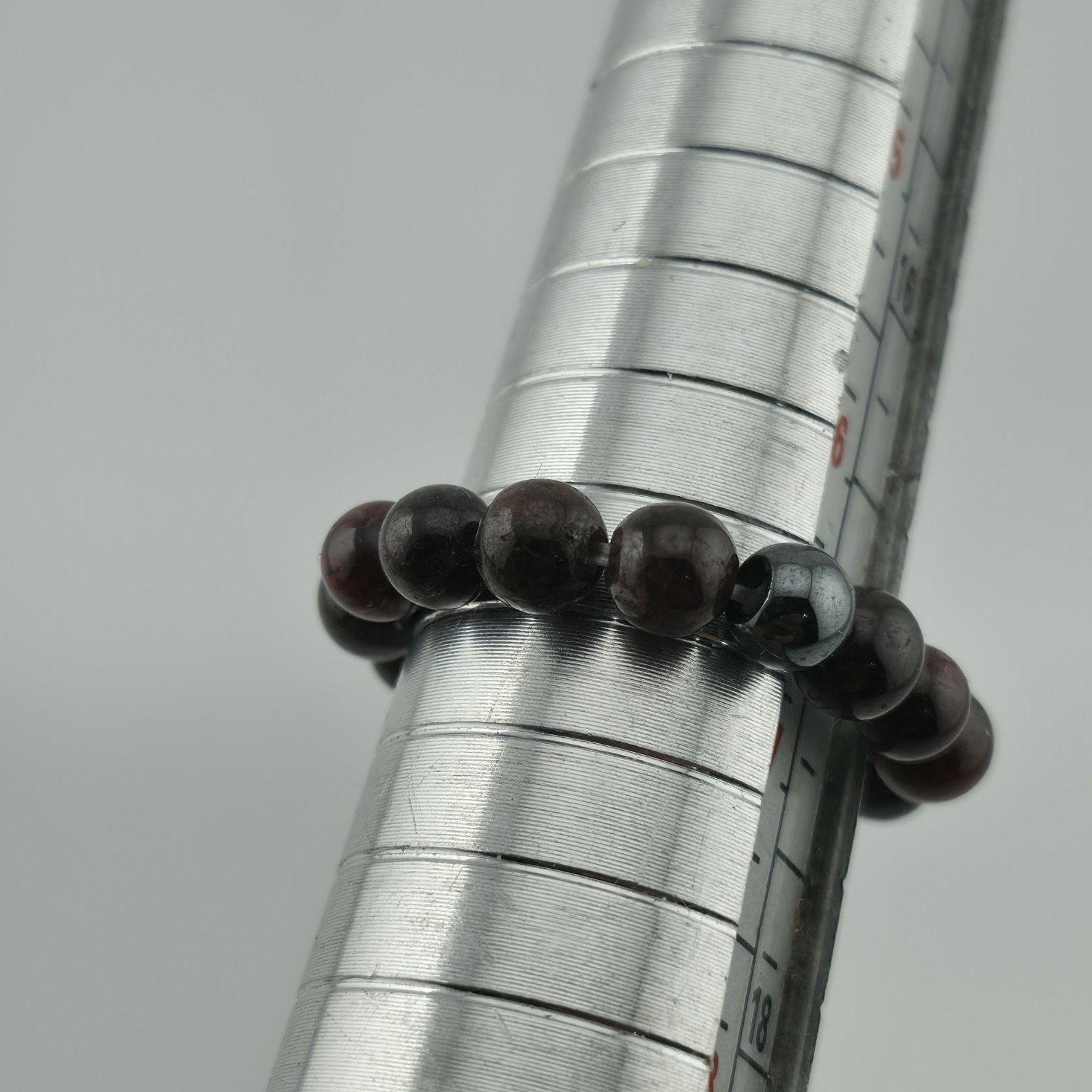 Other Garnet Beaded Natural Stone Stretch Dark Red Round 6.5 - 7 Size ONE SIZE - 4 Thumbnail