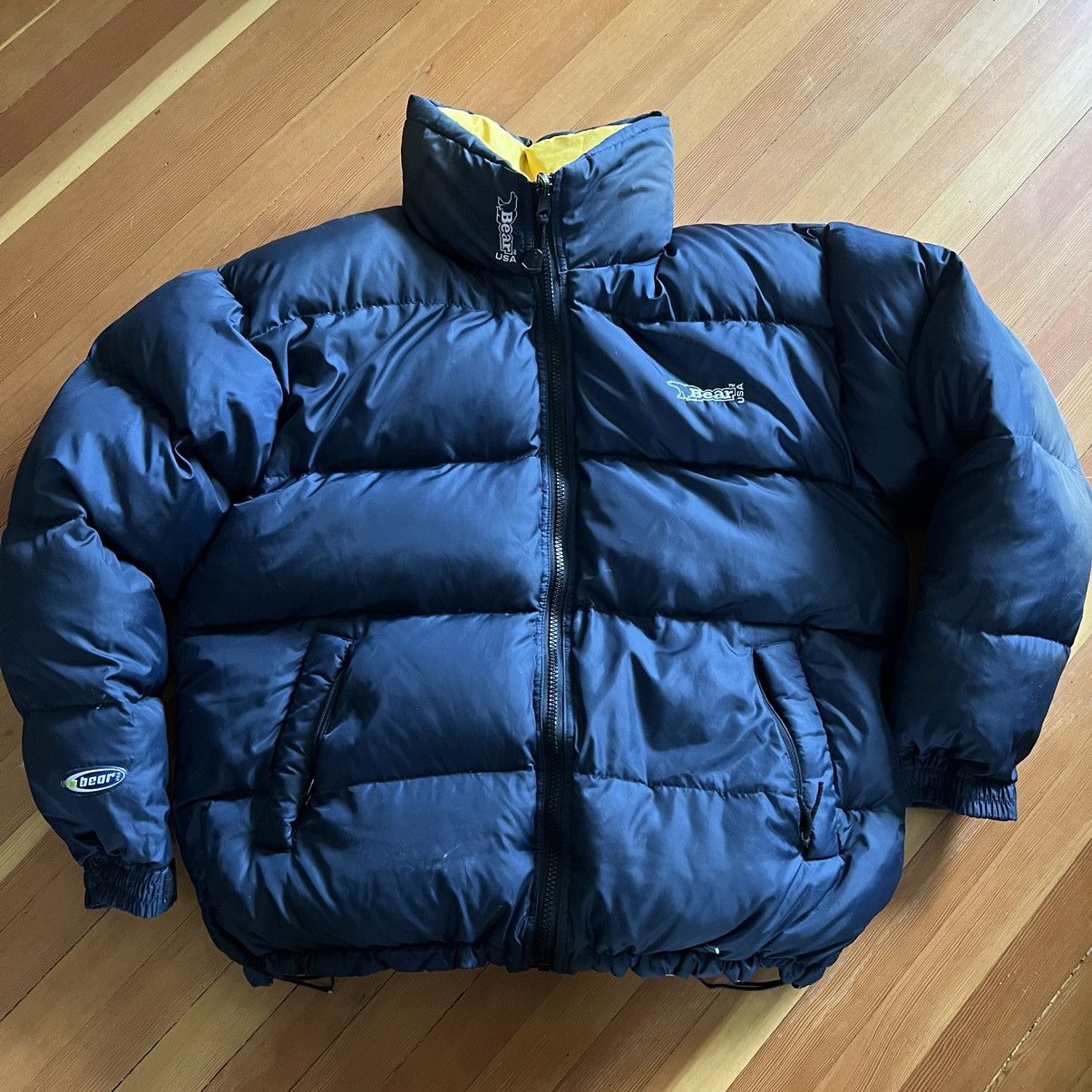 Rap Tees Vintage BEAR USA Reversible Bubble Down Jacket Y2K Size US L / EU 52-54 / 3 - 2 Thumbnail