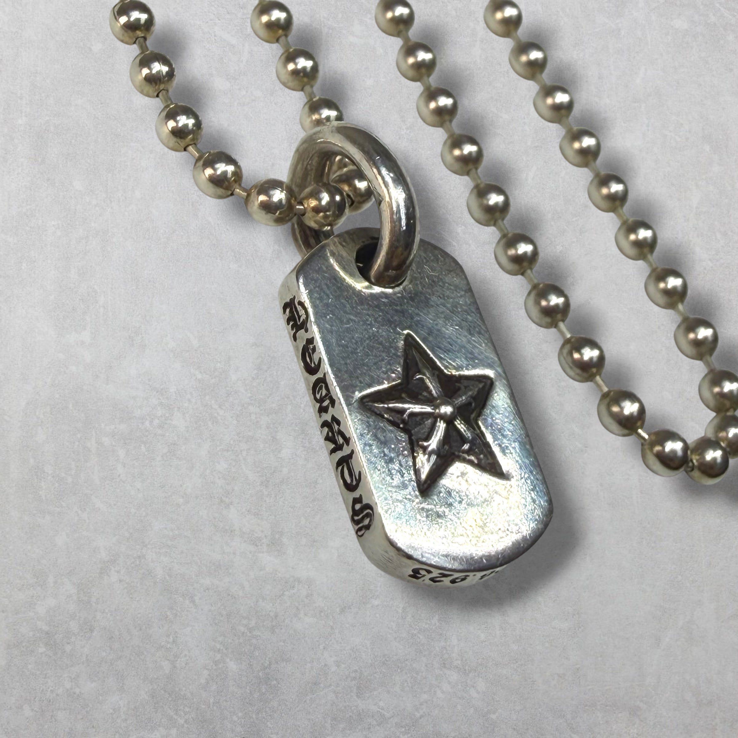 Chrome Hearts 2004 Joe Foti Delphino Dog Tag Ball Chain Necklace