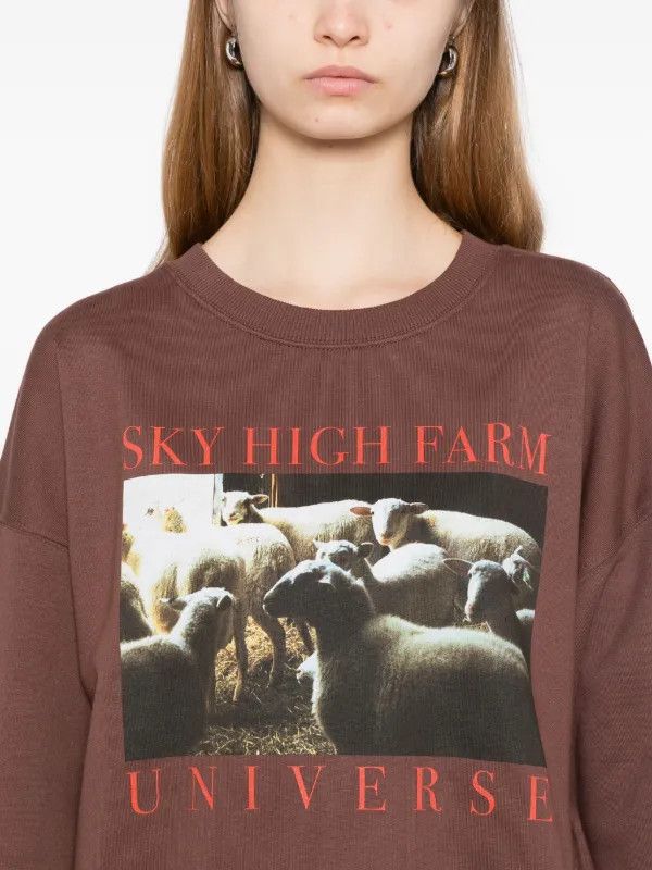 Sky High Farm Workwear SHF Universe Sheep Crewneck Brown Size US M / EU 48-50 / 2 - 3 Thumbnail