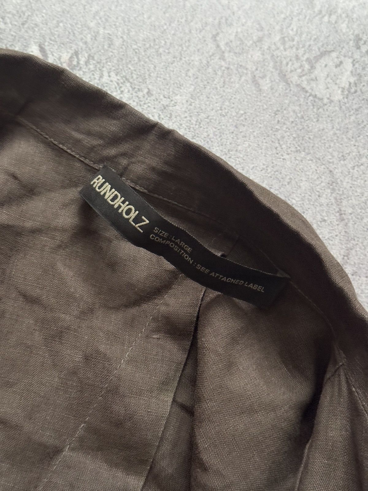 Designer × Rundholz Rundholz L Avantgarde linen blazer jacket asymmetrical relax Size L / US 10 / IT 46 - 14 Thumbnail