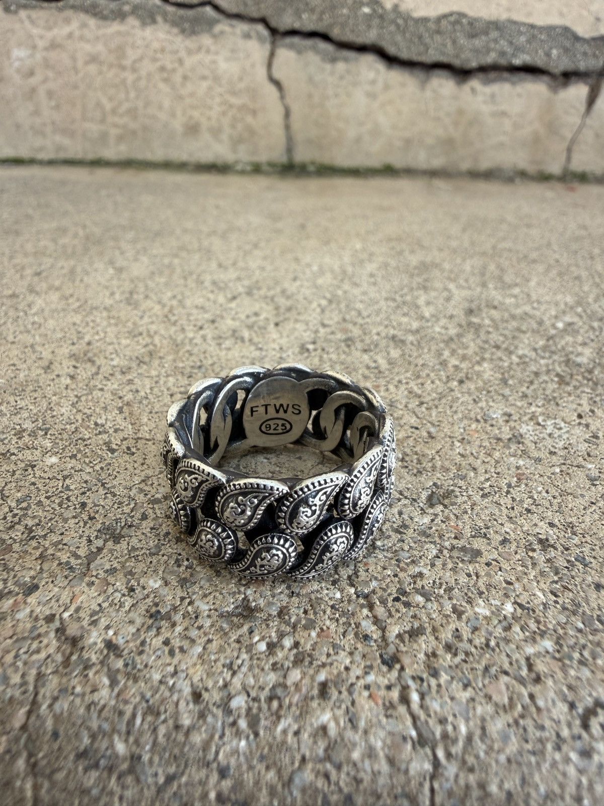 For Those Who Sin Paisley Cuban Ring Size ONE SIZE - 2 Thumbnail