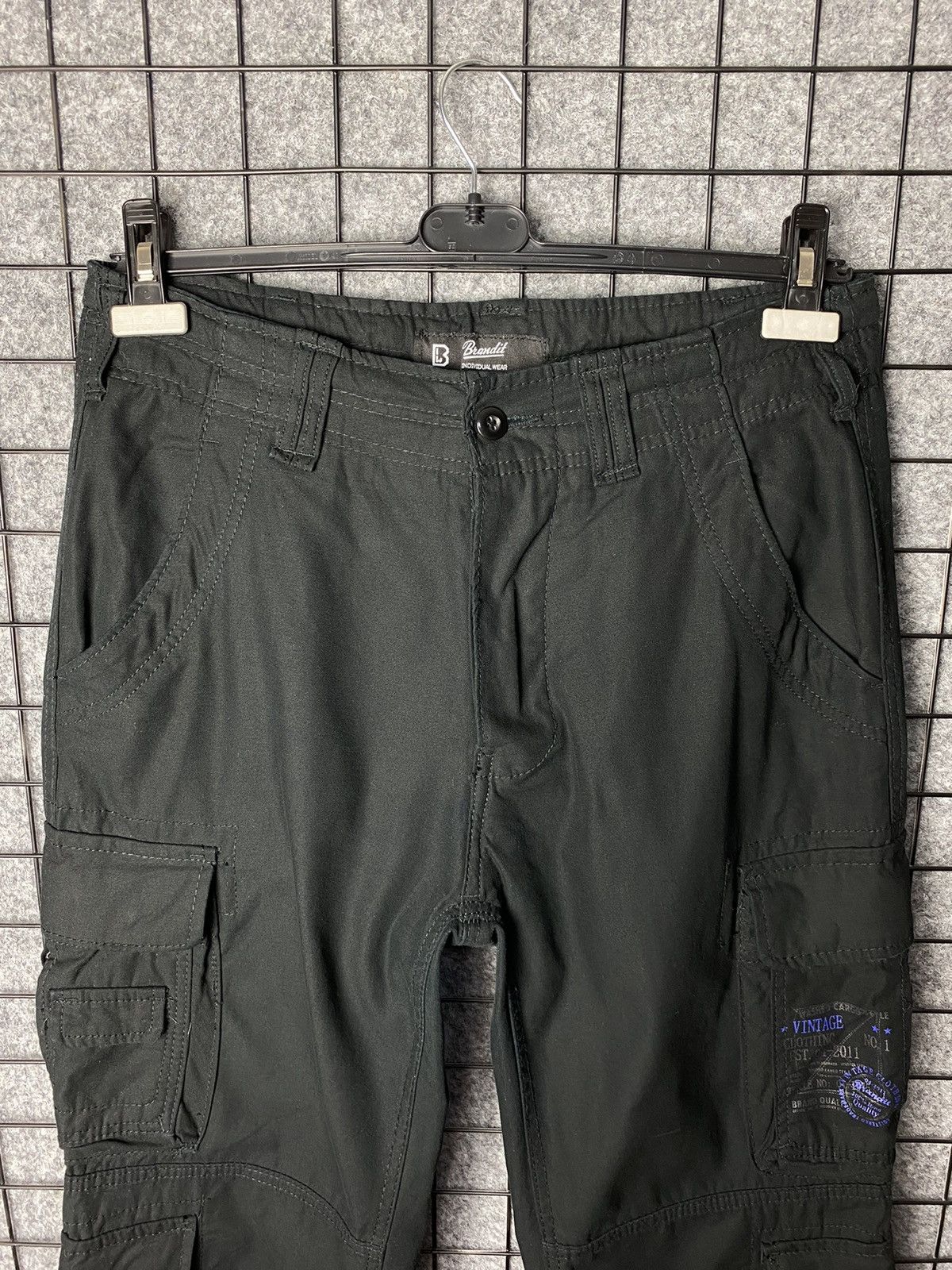 Brandit × Vintage Brandit Streetwear Y2K Drawstring Cargo Pants Size M Size US 34 / EU 50 - 2 Thumbnail