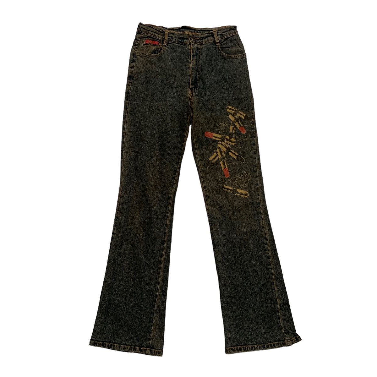Japanese Brand Japanese Brand HSL Jeans Lipatick Printed Size 26" / US 2 / IT 38 - 1 Thumbnail
