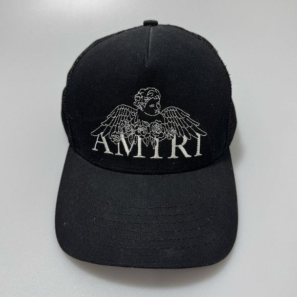 Amiri *Final Price Drop* Amiri Trucker Logo Baseball Cap Hat Black Size ONE SIZE - 1 Thumbnail