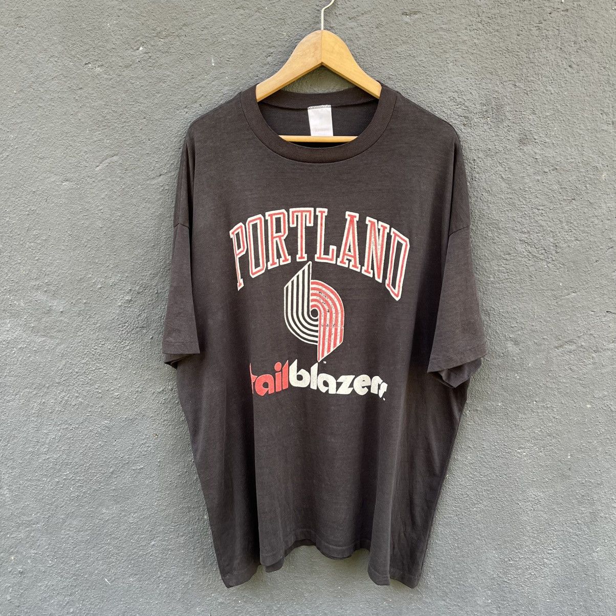 Vintage Thrashed Faded 90s Portland Trailblazers ERD GRUNGE Tee Size US XXL / EU 58 / 5 - 1 Thumbnail