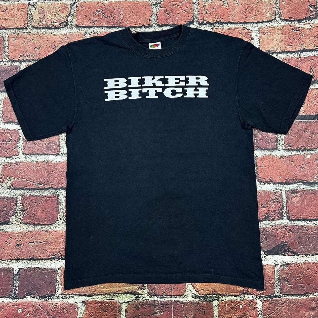 Fruit Of The Loom Y2K Vintage BIKER BITCH T Shirt Motorcycle Biker Funny Humor Size US M / EU 48-50 / 2 - 1 Thumbnail