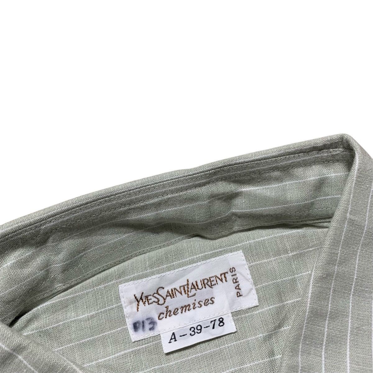 Yves Saint Laurent Vintage 90s Yves Saint Laurent Stripe Shirt Button Up Size US L / EU 52-54 / 3 - 3 Thumbnail