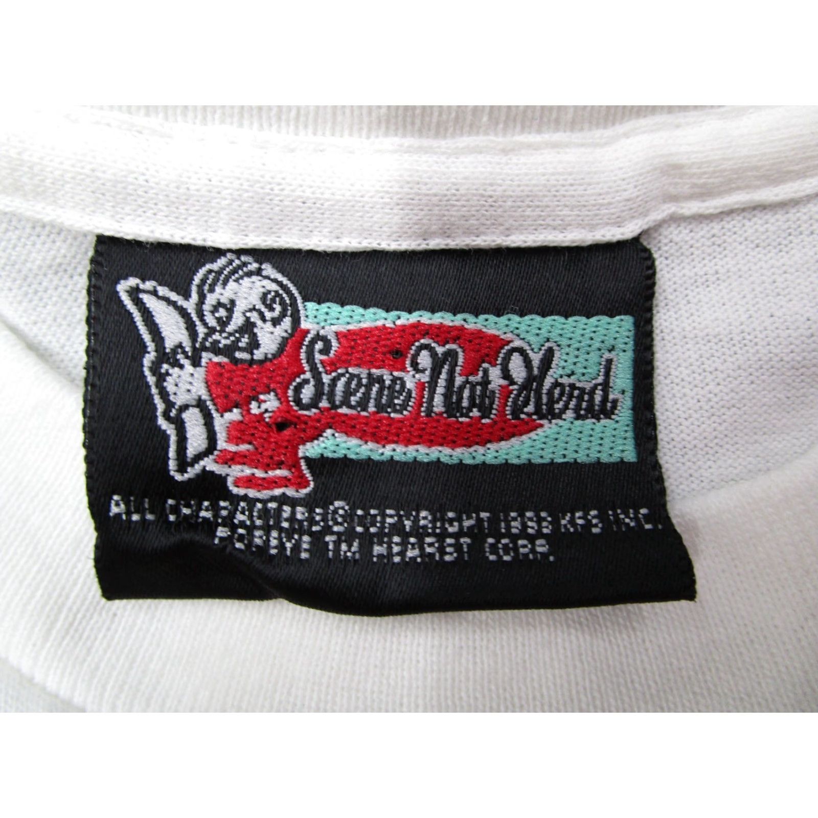 Vintage VINTAGE Scene Not Herd Shirt Mens Medium White Popeye Single Stitch 90s Shirt Mens White Popeye 90s Scene Not Herd Size US M / EU 48-50 / 2 - 3 Thumbnail