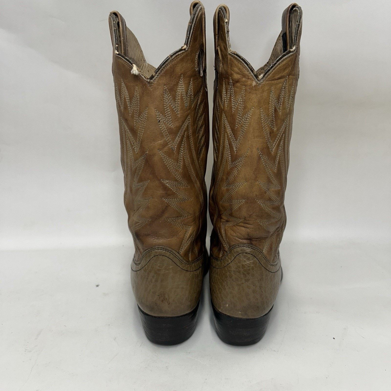Dan Post Vintage Dan Post Bullhide Cowboy Boots Two-Tone “Tan” Size US 11 / EU 44 - 5 Thumbnail