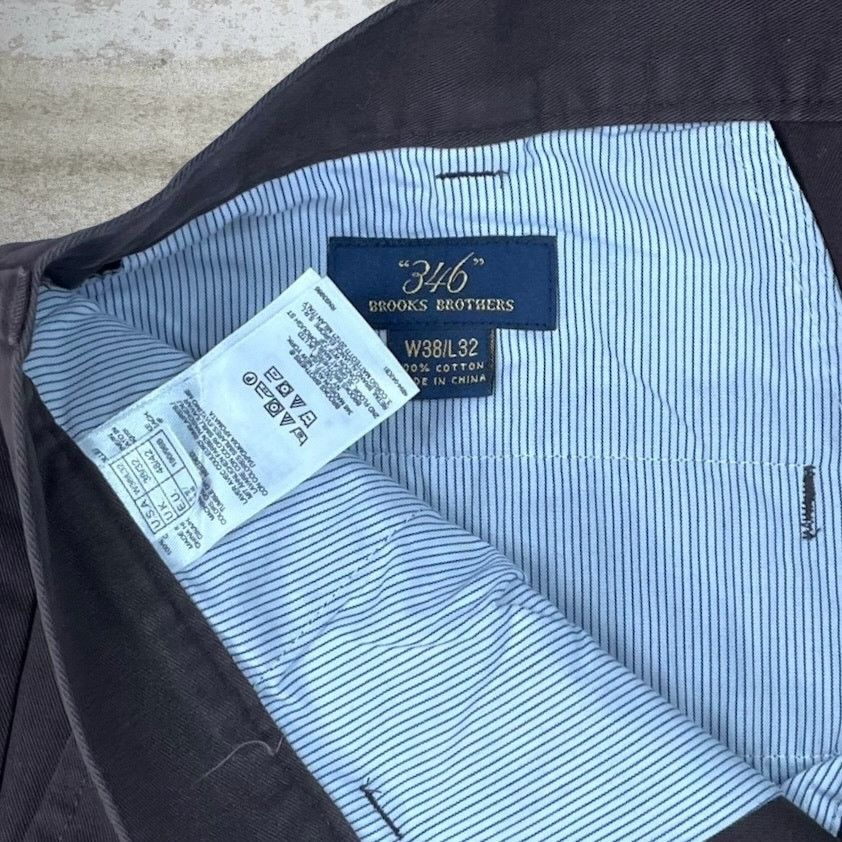 Brooks Brothers Vintage Y2K Brooks Brothers Khakis Pants 38x32 Relaxed Brown Size US 38 / EU 54 - 4 Thumbnail
