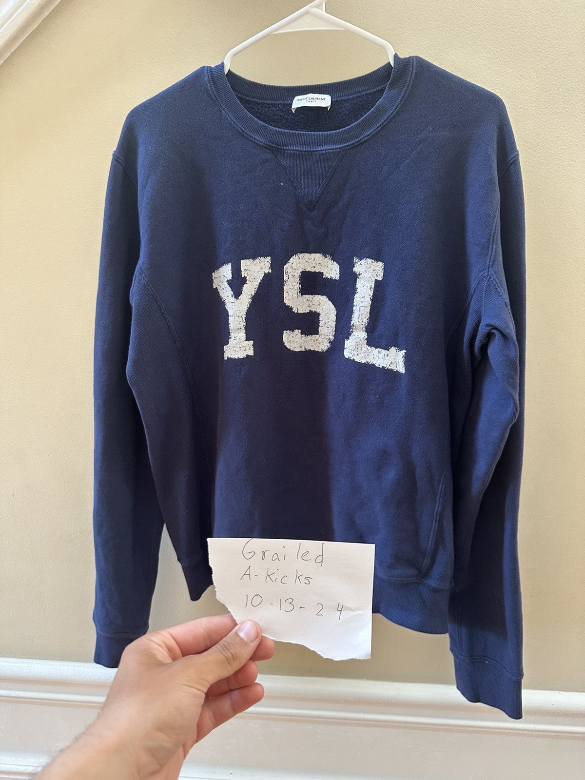 Ysl logo jumper hotsell
