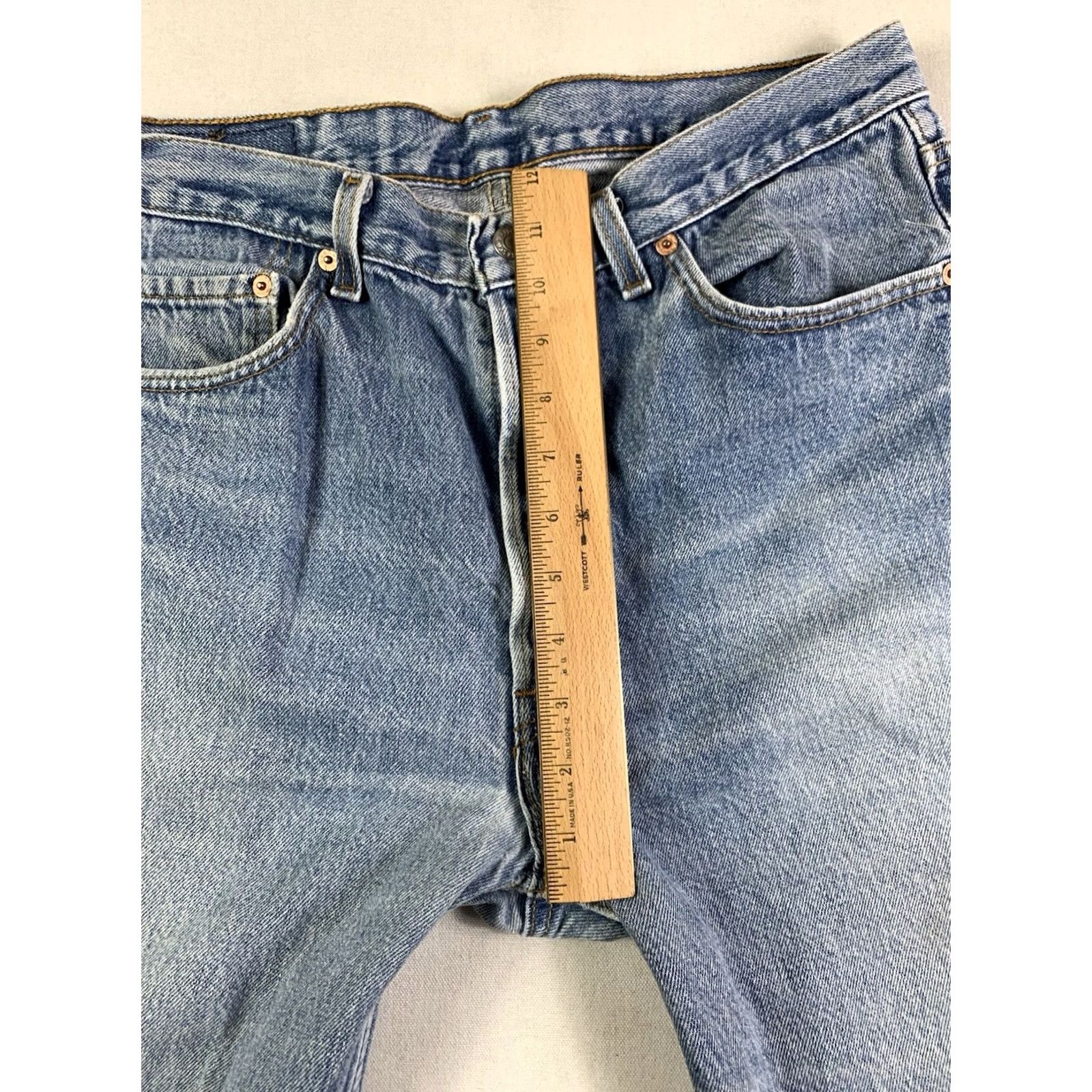 Levi's VINTAGE Levi's 501 Jeans 34x36 Made In USA Distressed Hemmed 32x26 90s Cowboy Hipster Retro USA Size US 32 / EU 48 - 6 Thumbnail