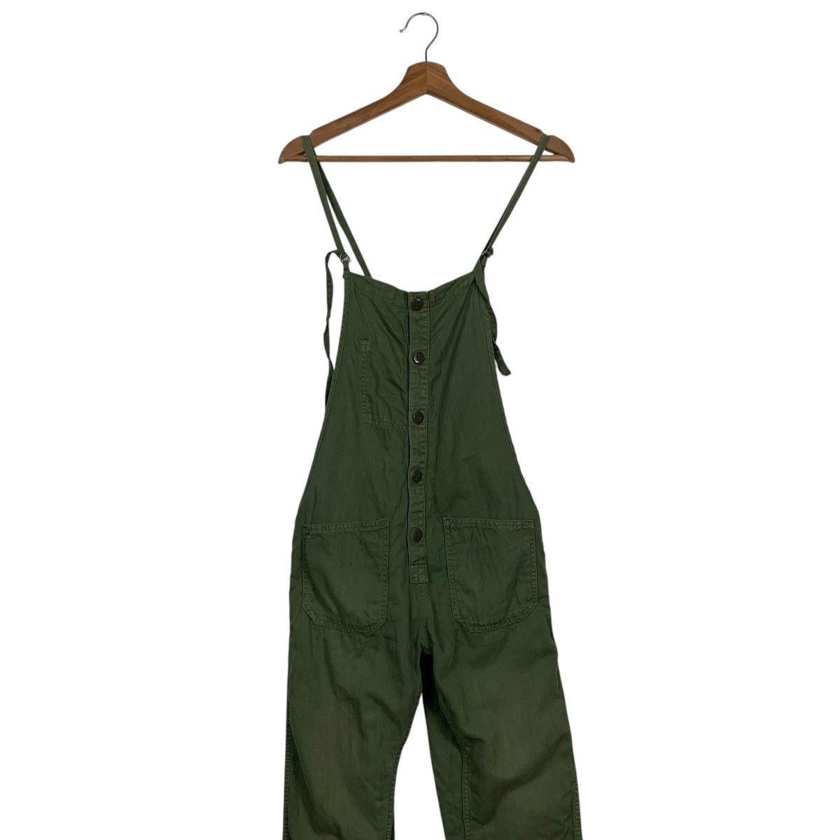 Johnbull JOHNBULL Work Green Sleeveless Jumpsuit W34 #1924-C84 Size US 34 / EU 50 - 3 Thumbnail