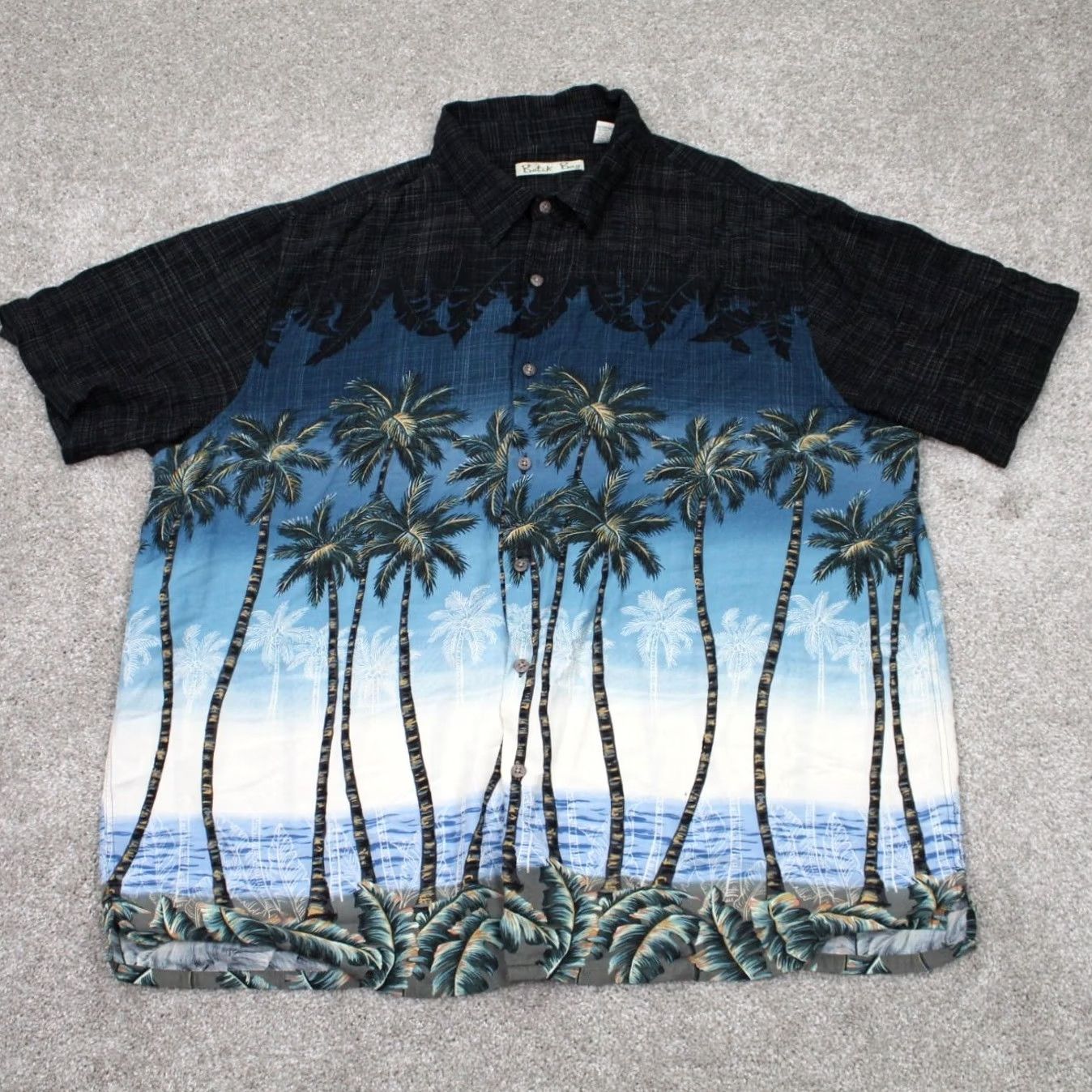 Vintage Batik Bay Hawaiian Shirt Mens 2XL Black Short Sleeve Button-Up Rayon Floral Shirt Mens Size US XXL / EU 58 / 5 - 2 Thumbnail