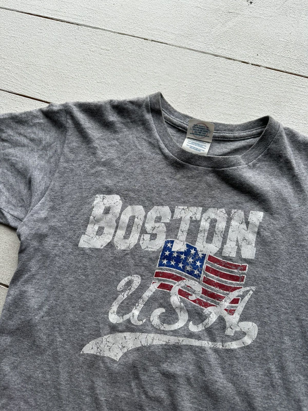 Delta × Vintage 🚨Vintage 90's BOSTON DELTA USA Big Logo Crop TEE Size S / US 4 / IT 40 - 4 Thumbnail