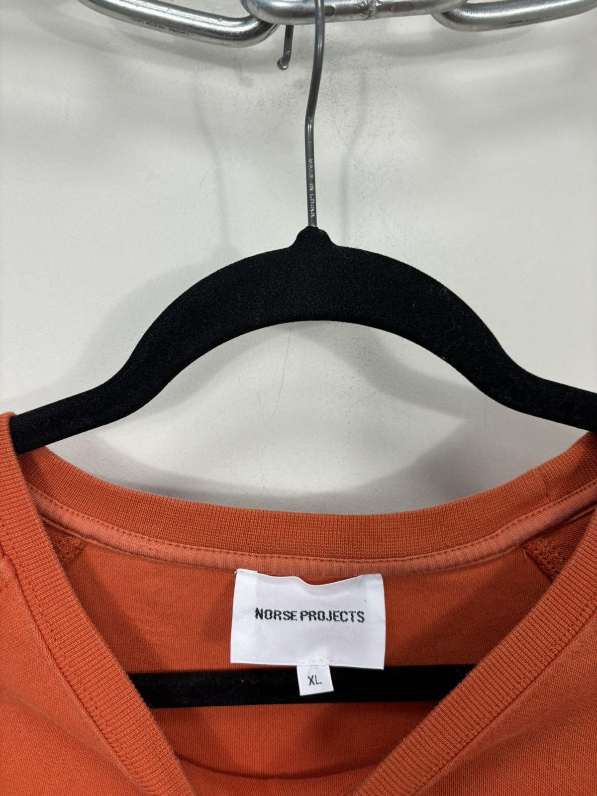 Norse Projects Norse Projects Men’s Vorm Summer Interlock Orange Sweatshirt Size US XL / EU 56 / 4 - 12 Thumbnail