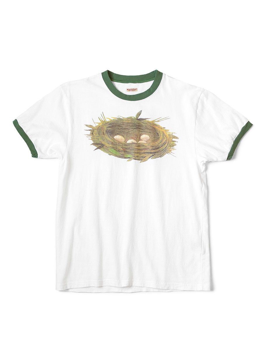 Kapital BIRD`S NEST ringer T-shirt
