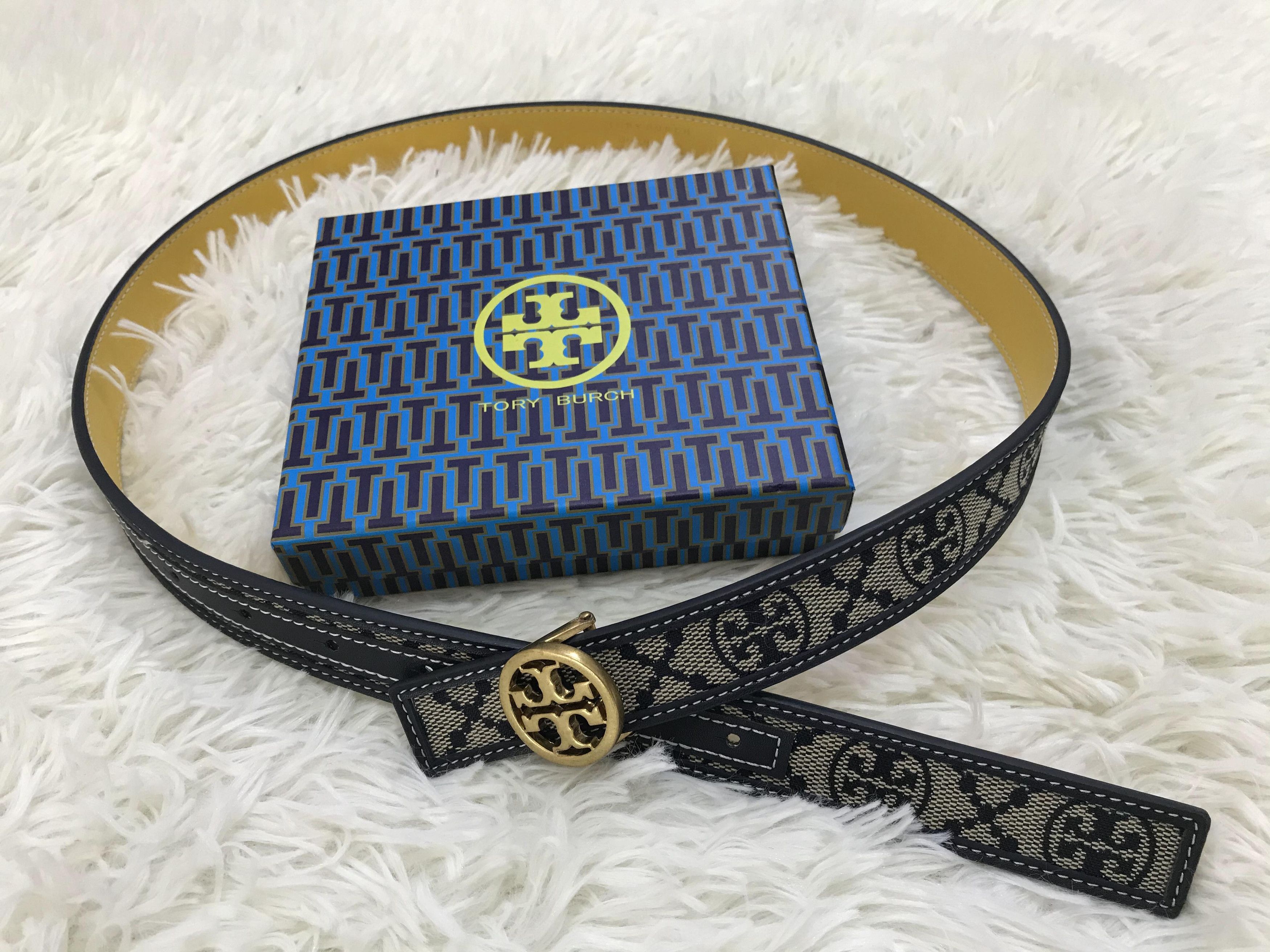 Tory Burch Tory Burch women's T Monogram Jacquard Belt Size ONE SIZE - 2 Thumbnail