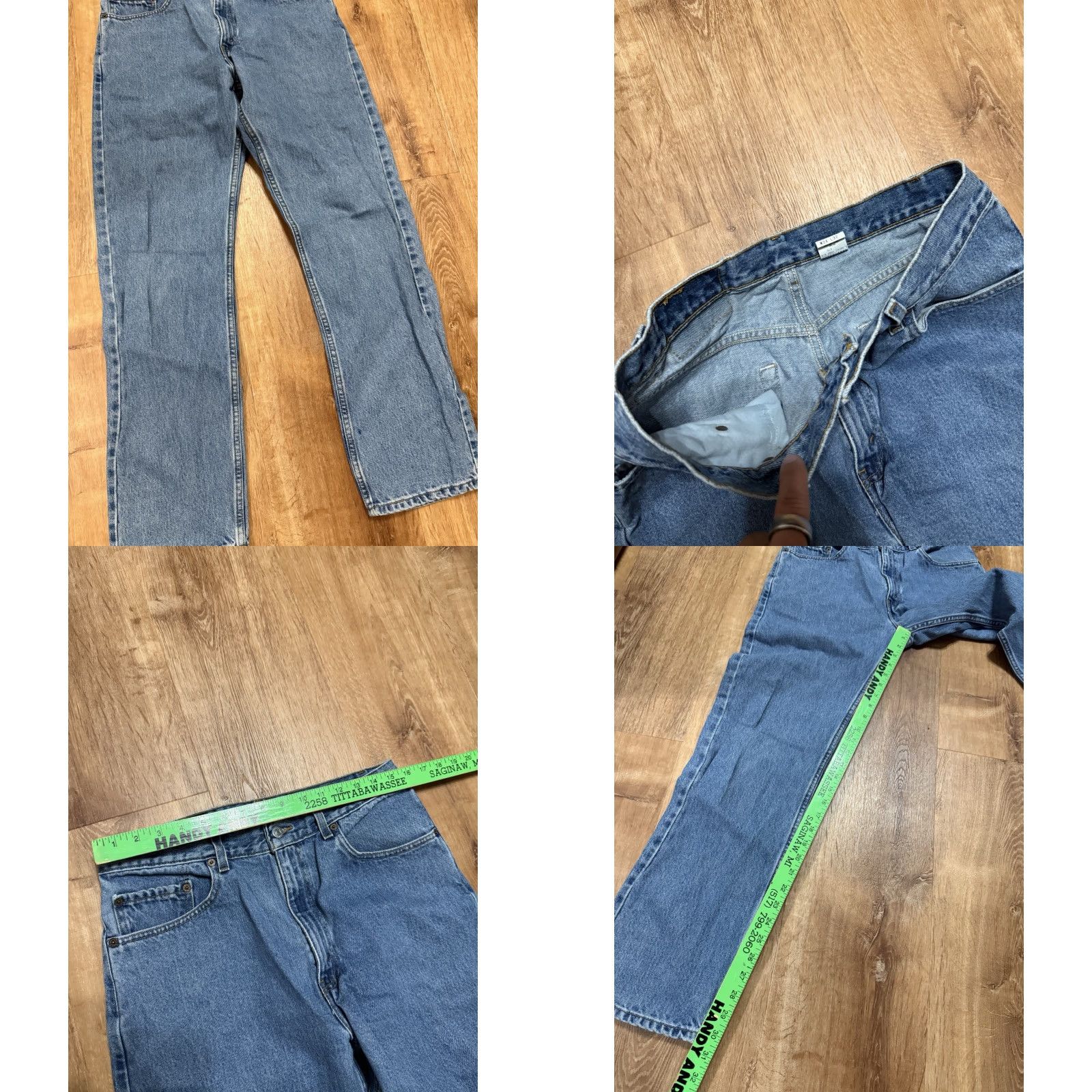 Levi's VINTAGE Levi’s 505 Jeans Men 30x31 34x32 Blue Light Wash Straight Regular VTG 5-Pocket Denim USA 90s Grunge Hip Hop USA Mens Size US 30 / EU 46 - 8 Thumbnail