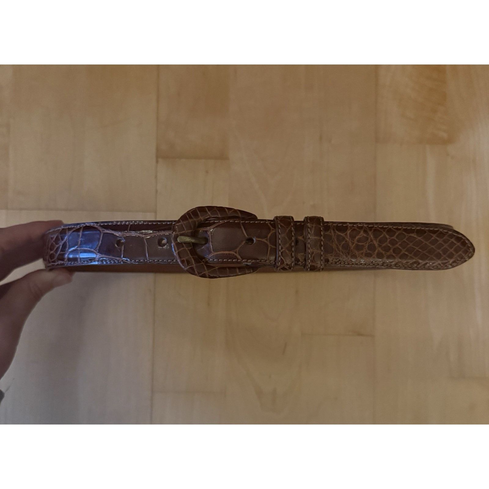 Lauren Ralph Lauren Equestrian D-Ring Leather Western Belt Brown Silver XS Ralph Lauren Collection Equestrian Stirrup Brown Leather  main image 2