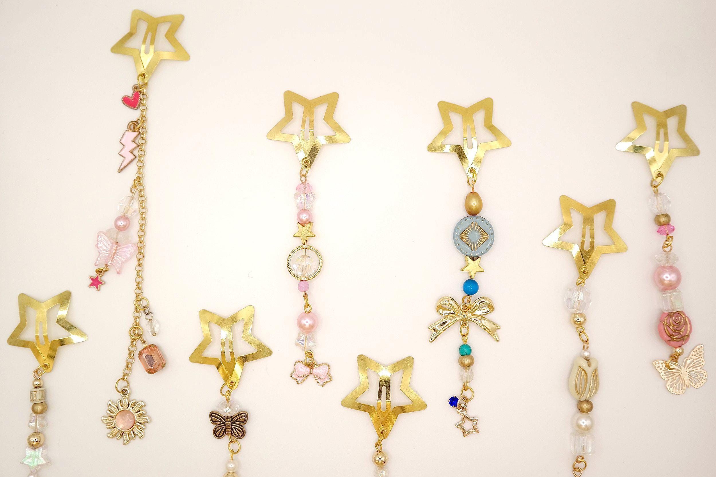 Handmade Gold Star Decorated Hair Clips Size ONE SIZE - 9 Thumbnail
