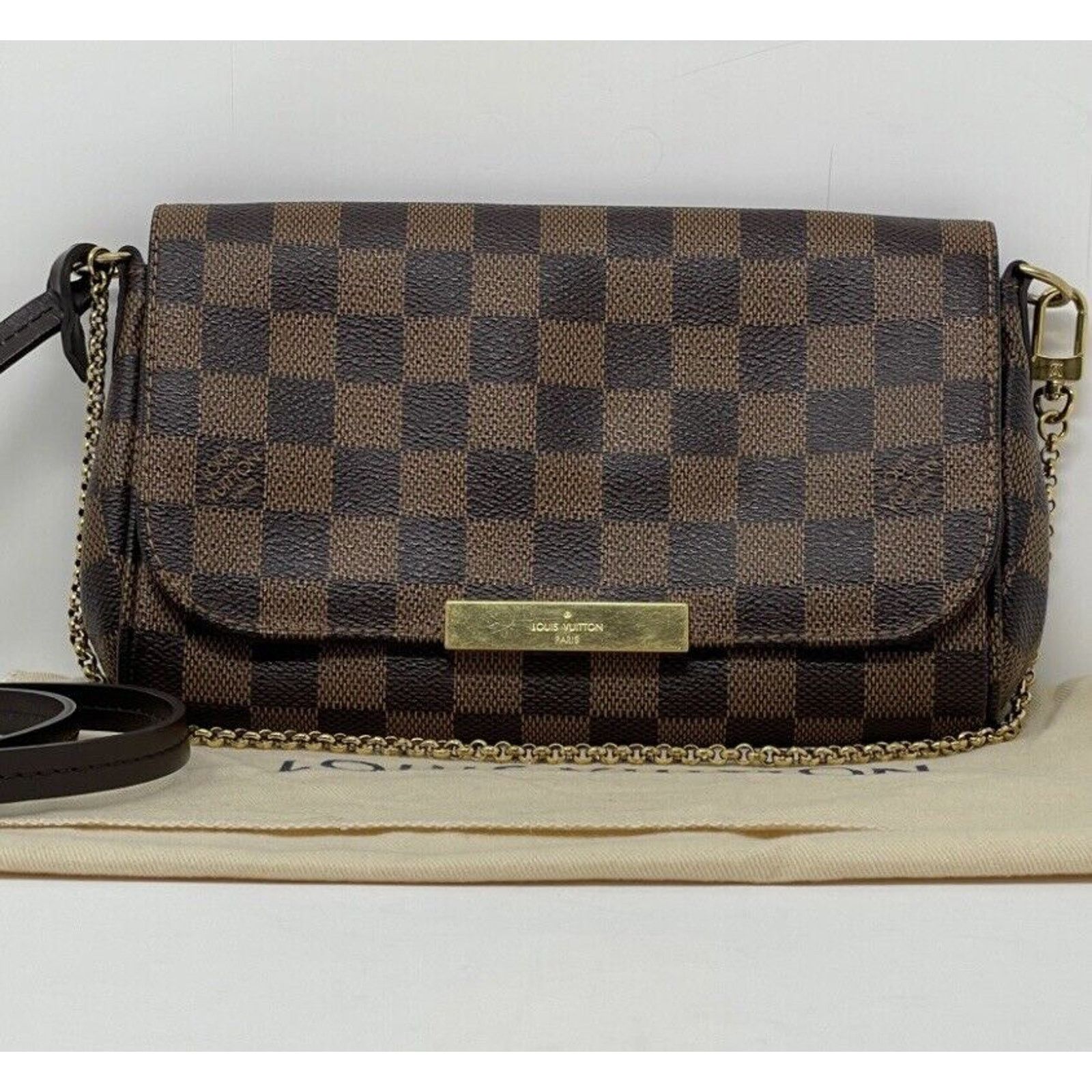 Louis Vuitton LOUIS VUITTON Favorite PM Damier Ebene Crossbody DISCONTINUE Size ONE SIZE - 3 Thumbnail