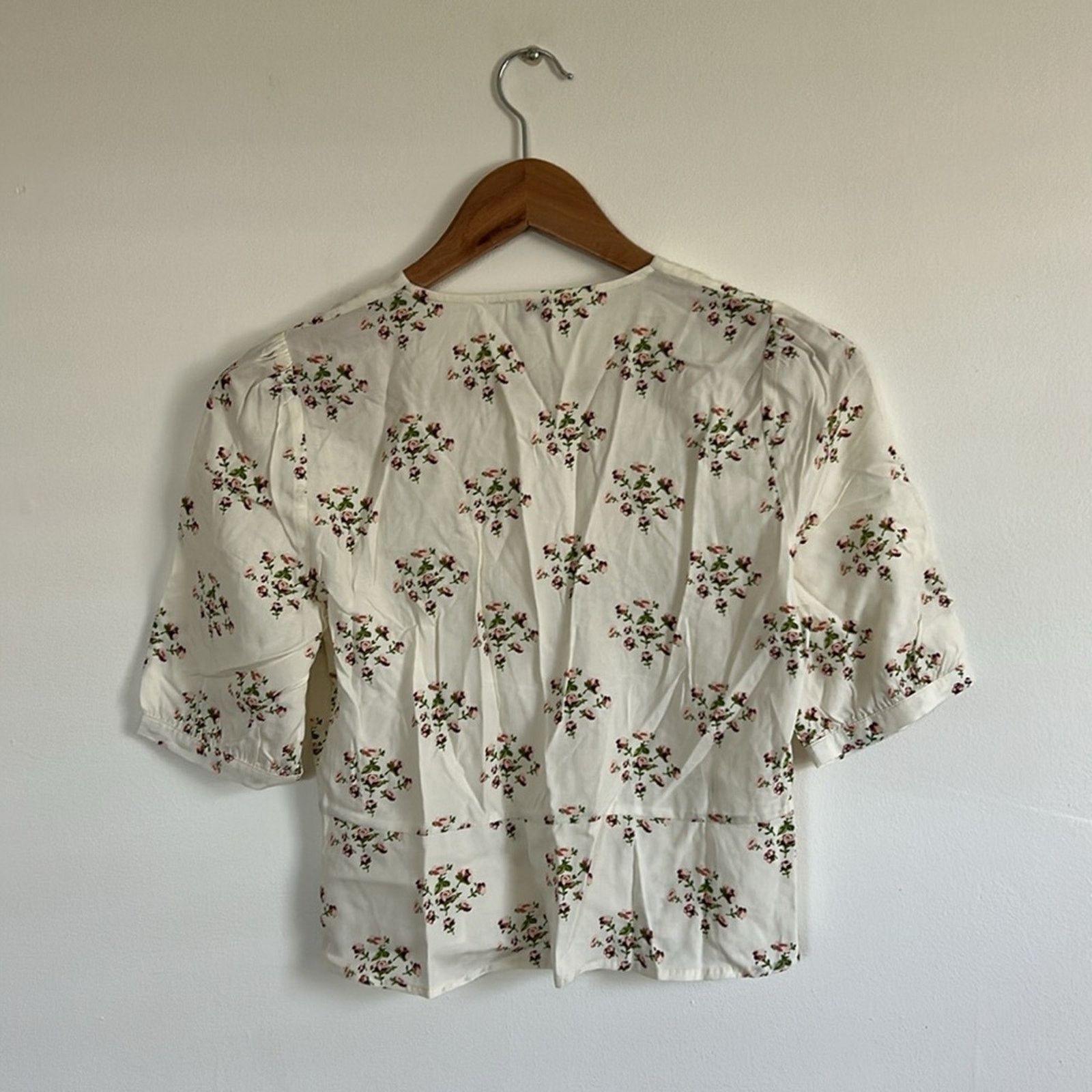 KULE Kule Floral Button Cropped Blouse Size XS / US 0-2 / IT 36-38 - 3 Thumbnail