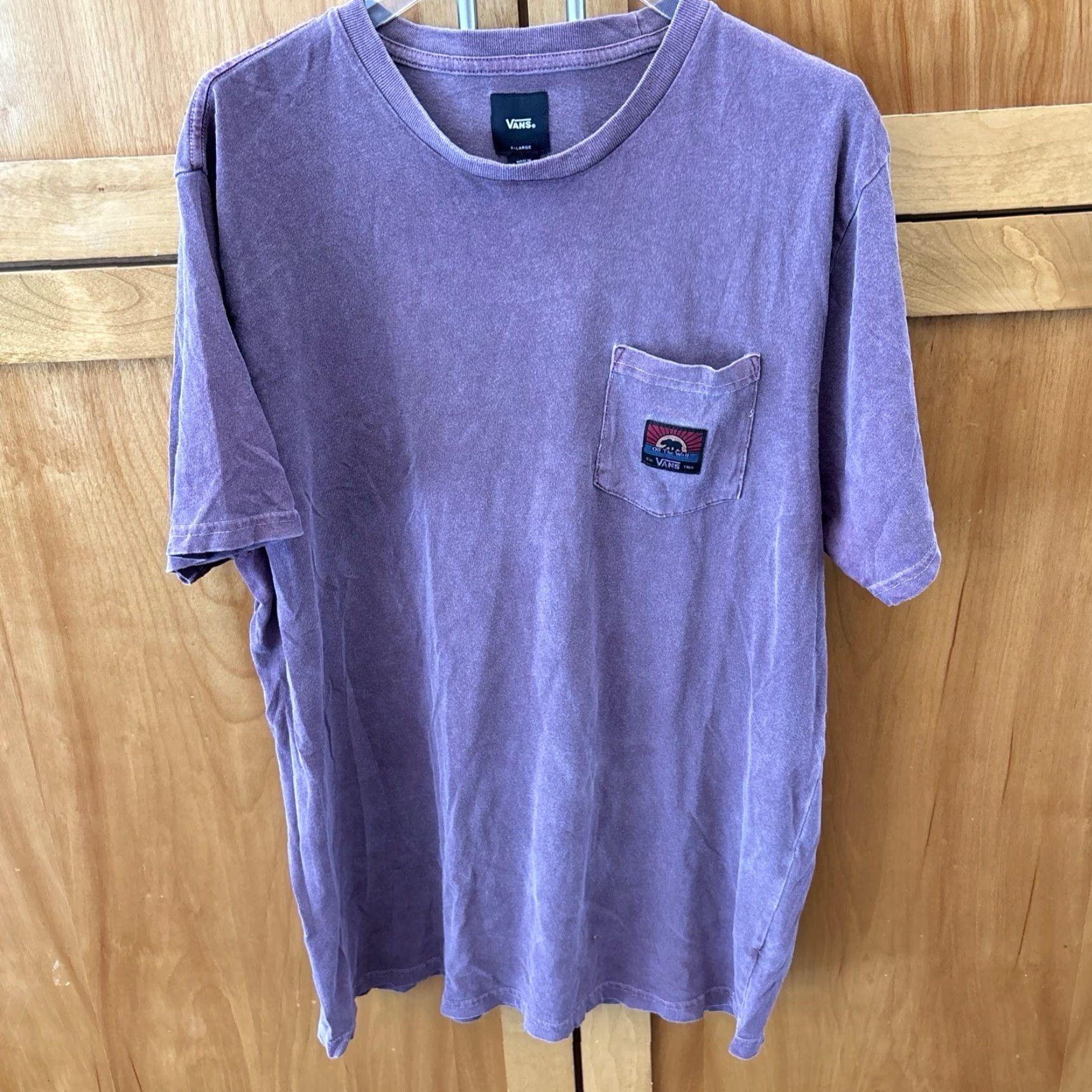 Vans VANS Shirt XL Purple Logo Pocket Tee Short Sleeve Graphic Print Size US XL / EU 56 / 4 - 3 Thumbnail