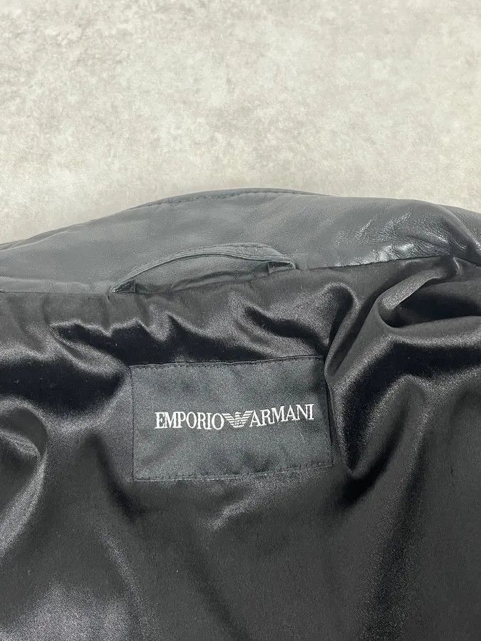 Emporio Armani SS2016 Emporio Armani Woven Asymmetrical Leather Jacket Size US S / EU 44-46 / 1 - 10 Thumbnail