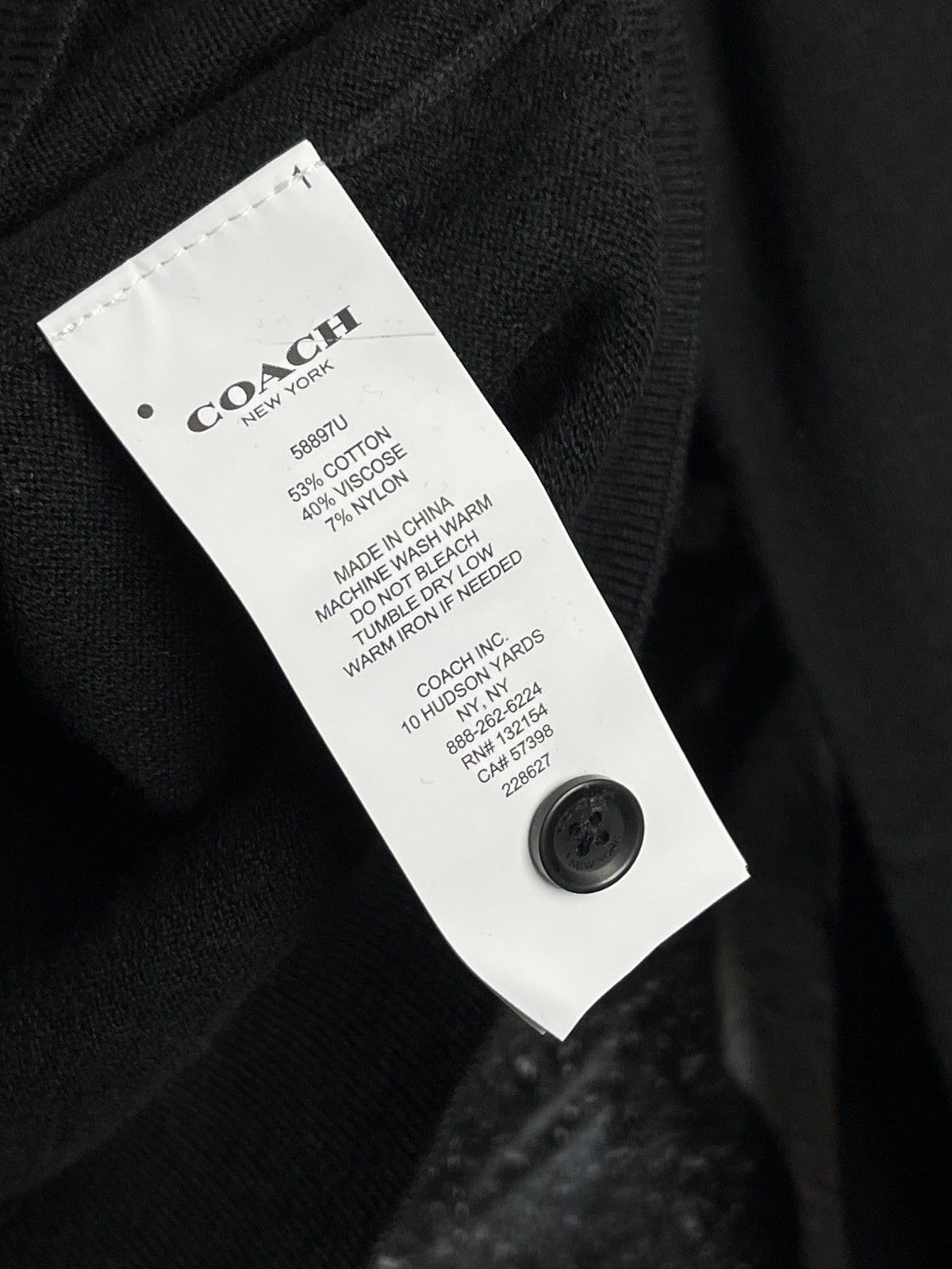 Coach Coach Black Button Up Cardigan Cotton Sweat Women’s Size XXS Size XXS / US 00 / IT 34 - 14 Thumbnail