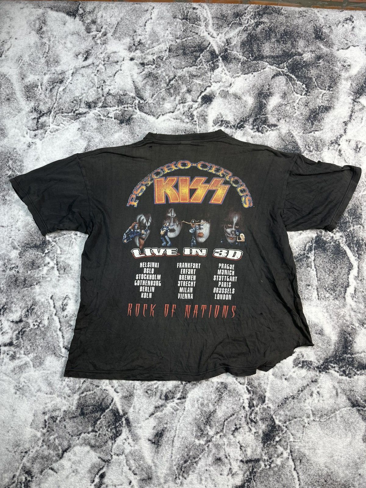 KISS KISS Psycho Circus Tour 1998 Distressed Faded Tee Size US XXL / EU 58 / 5 - 1 Thumbnail