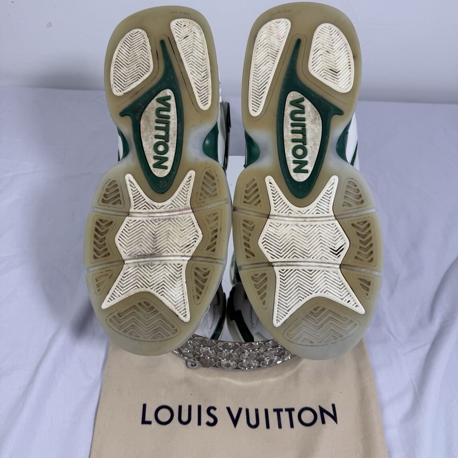 Louis Vuitton Louis Vuitton Trainer 2 Sneaker Boot White Green size USA 9 Size US 9 / EU 42 - 10 Thumbnail
