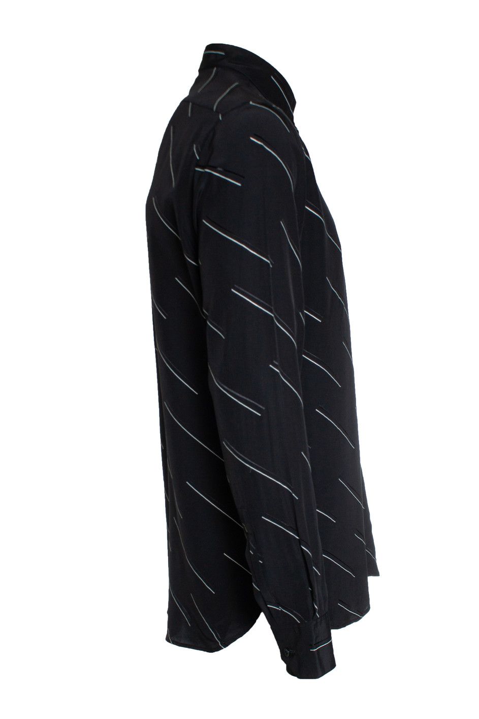 Saint Laurent Paris Saint Laurent, Black shirt with diagonal stripes Size US S / EU 44-46 / 1 - 4 Thumbnail
