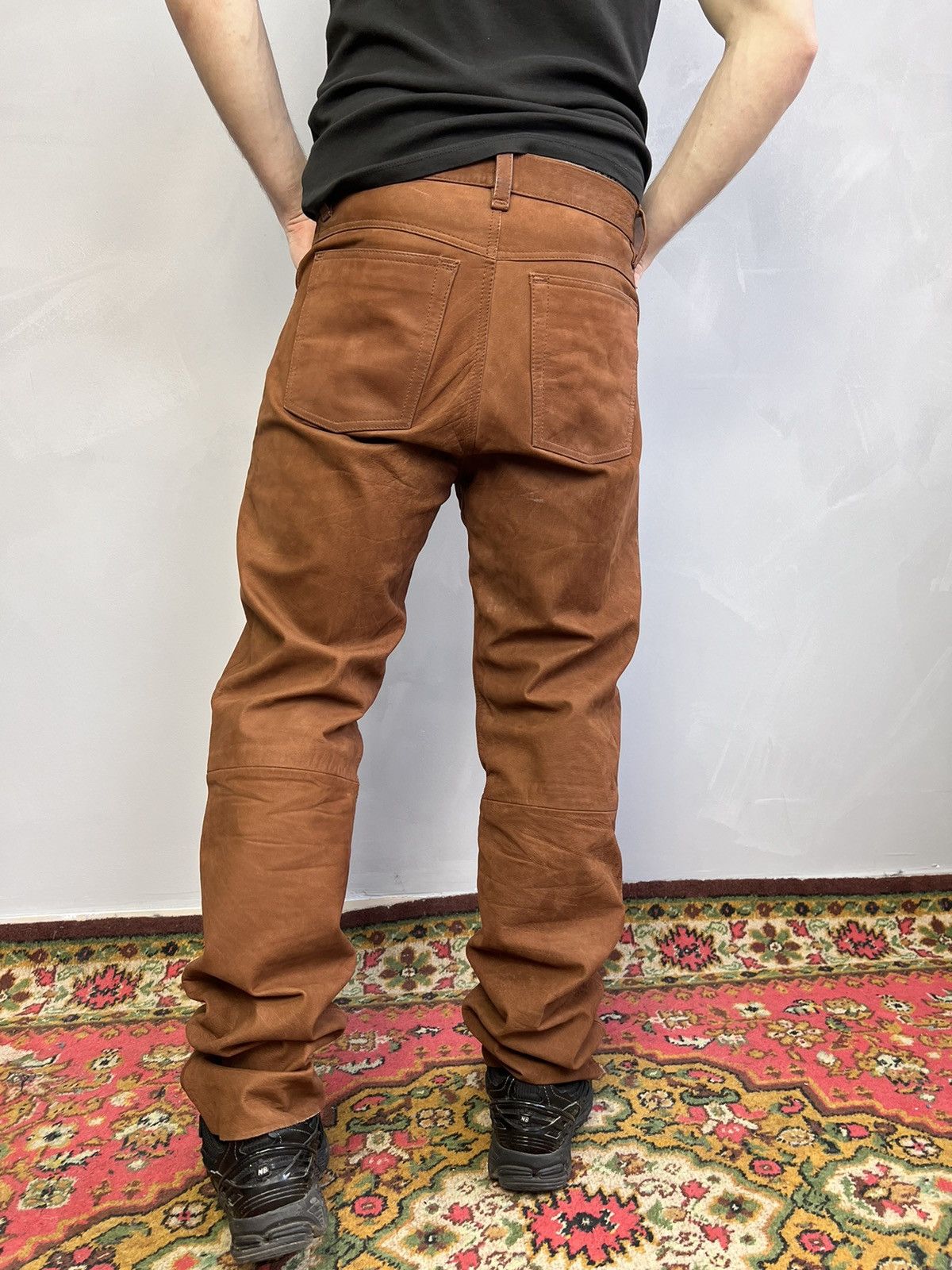 14th Addiction × Kadoya × Yasuyuki Ishii SALE💣💣 Bidding Offer © © VTG Kadoya STYLE LEATHER pants Size US 32 / EU 48 - 10 Thumbnail
